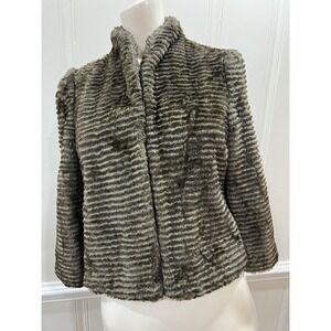 Twelfth Street by Cynthia Vincent Faux Fur Coat Sz 8
